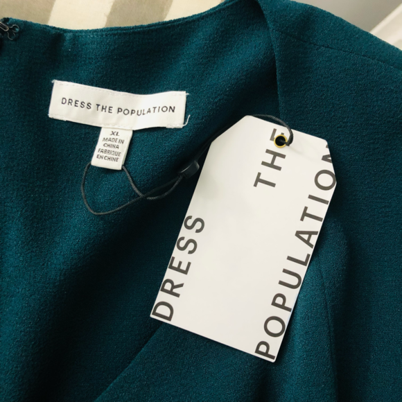 Dress the population NWT Ruth sheath dress in pine green - Picture 10 of 13